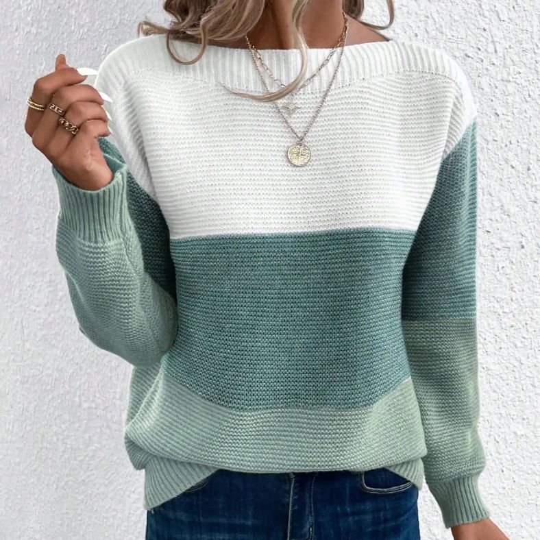 Audrey™ | Cozy Women's Sweater with Stripes