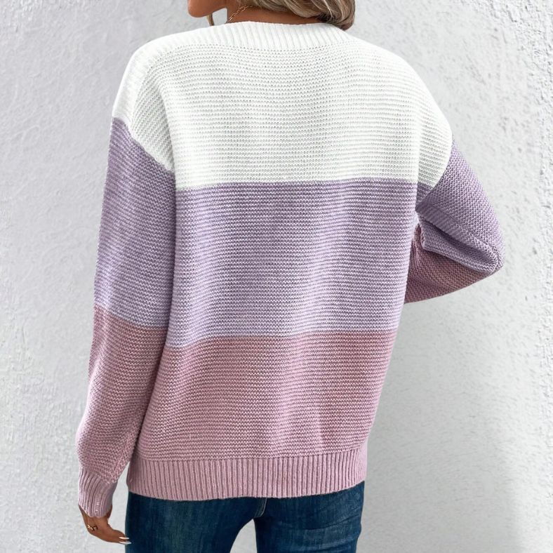 Audrey™ | Cozy Women's Sweater with Stripes