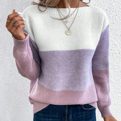 Audrey™ | Cozy Women's Sweater with Stripes